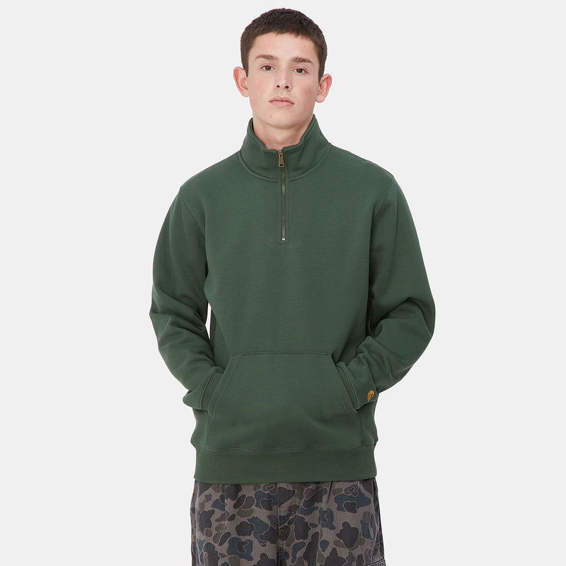 Chase Neck Zip Sweatshirt sycamore tree/gold