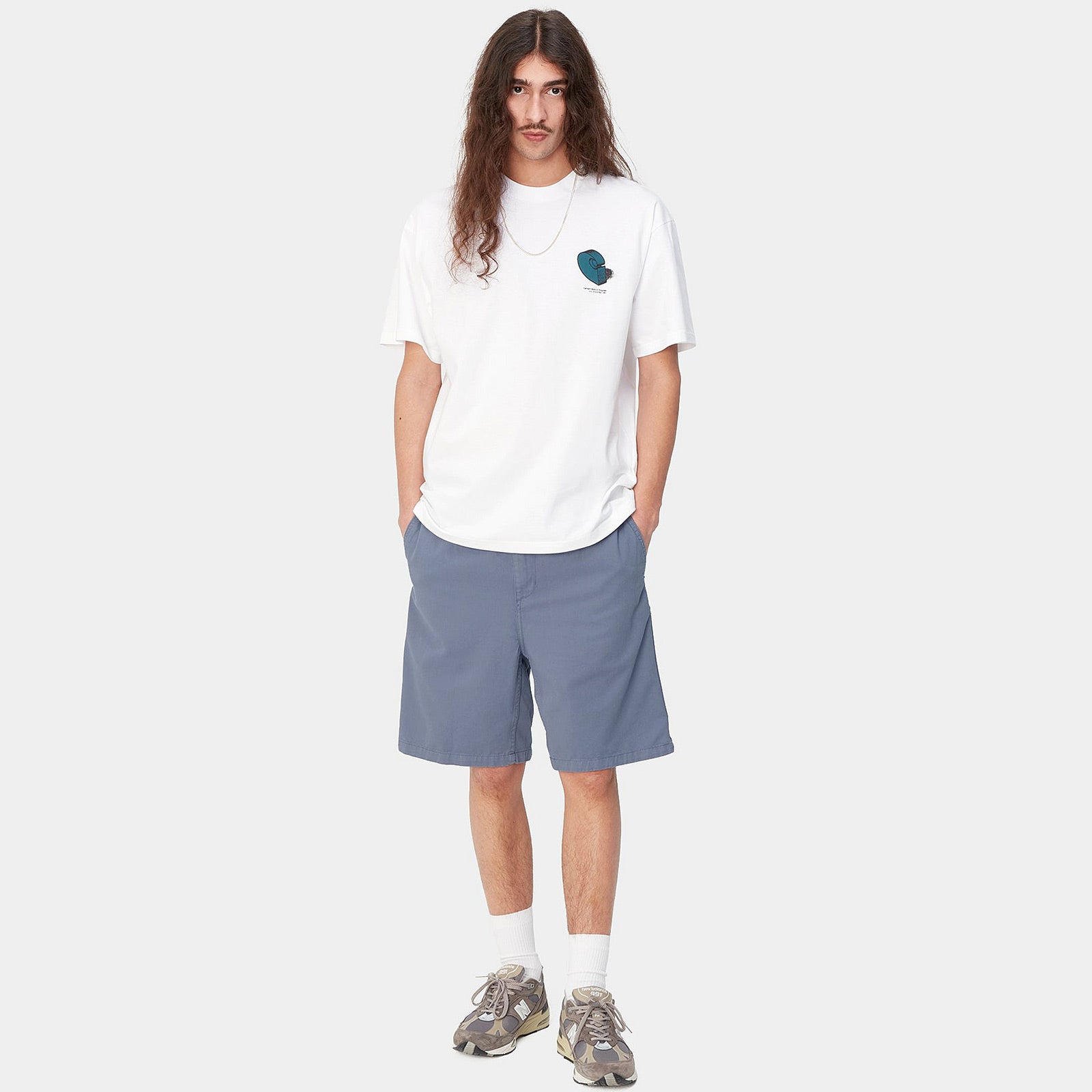 Flint Short bay blue garment dyed