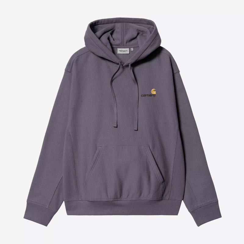 Hooded American Script Sweatshirt shady purple Carhartt WIP