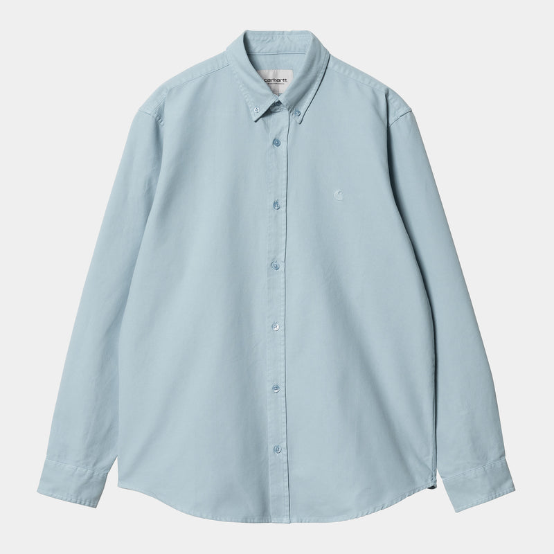 L/S Bolton Shirt frosted blue (garment dyed)