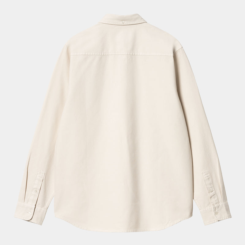 L/S Bolton Shirt moonbeam (garment dyed)