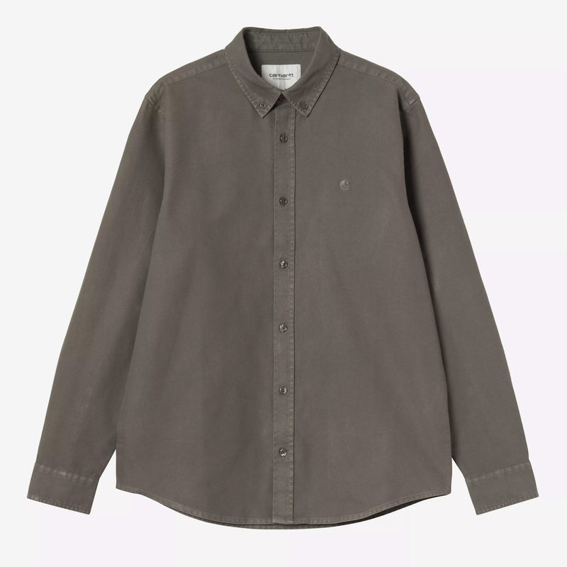 L/S Bolton Shirt shungite garment dyed