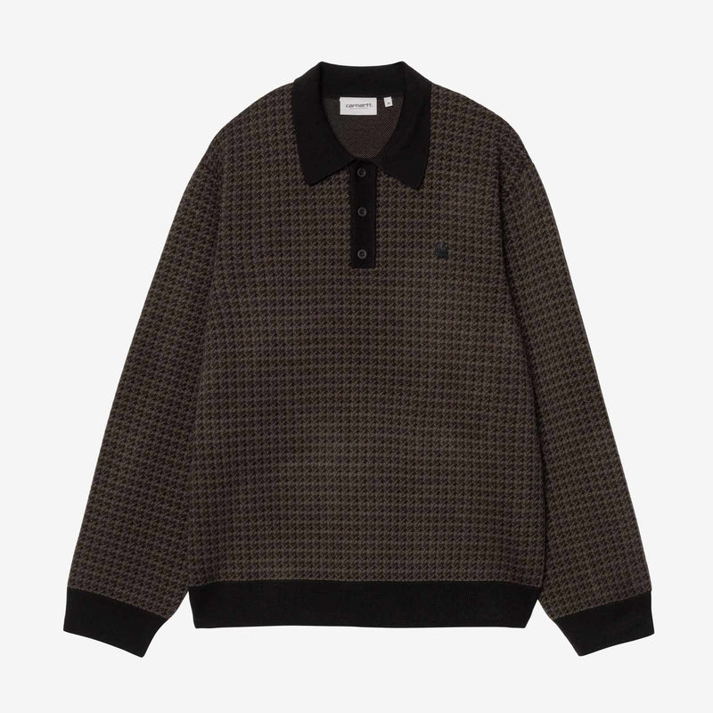 L/S Lowis Polo lowis houndstooth/vitola heather Carhartt WIP