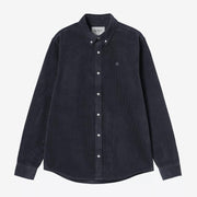 L/S Madison Cord Shirt dark navy