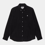 L/S Madison Fine Cord Shirt black/wax