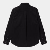 L/S Madison Fine Cord Shirt black/wax
