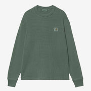 L/S Vista Waffle T-Shirt dark scarab garment dyed
