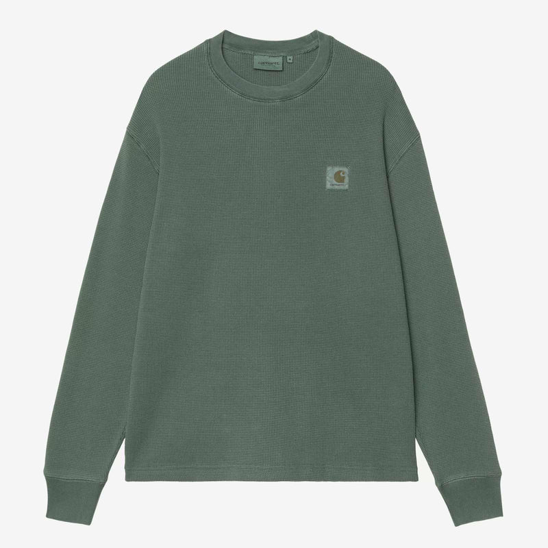 L/S Vista Waffle T-Shirt dark scarab garment dyed