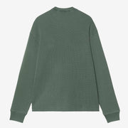 L/S Vista Waffle T-Shirt dark scarab garment dyed