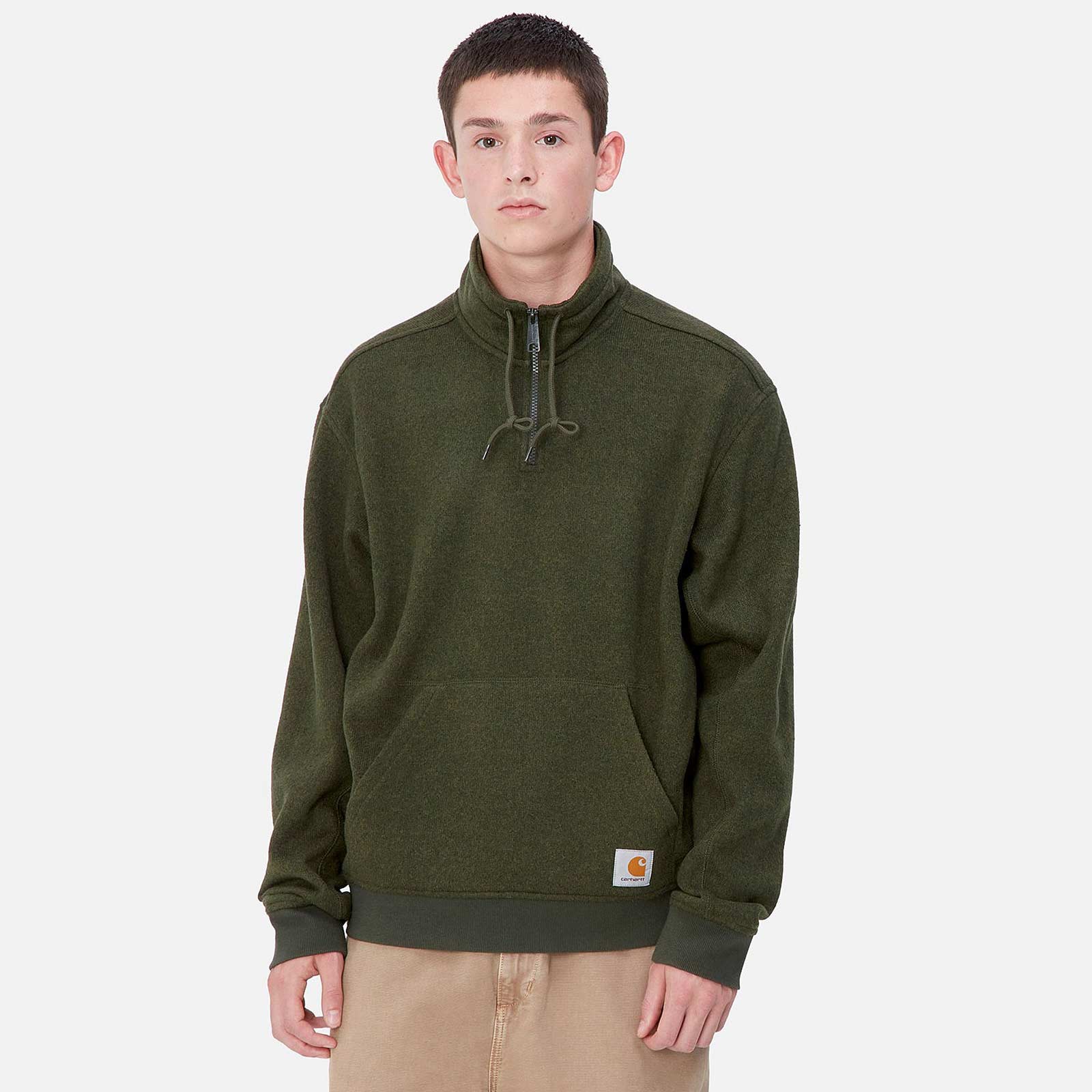 Luther Half Zip Sweat tarragon heather