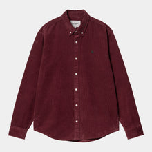 L/S Madison Cord Shirt malbec/black