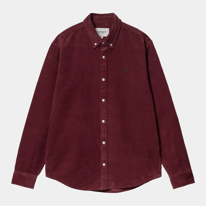 Madison Cord Shirt malbec/black