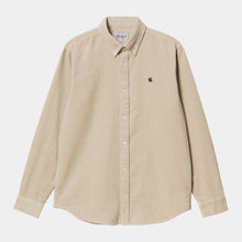 L/S Madison Cord Shirt wall/black