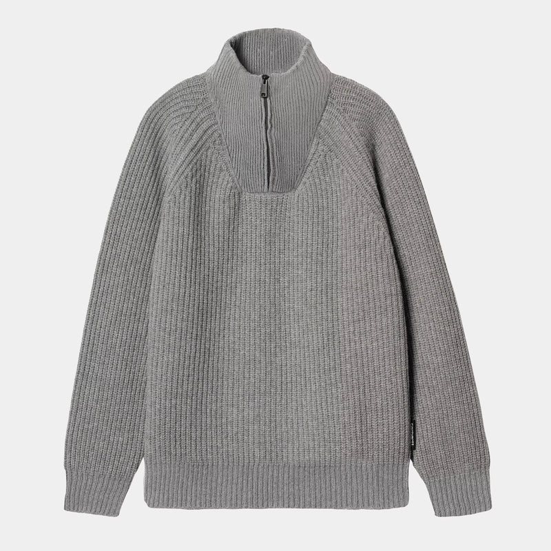 Marlon Half Zip Sweater grey heather