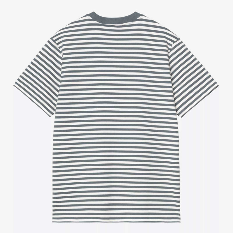 S/S Ezra Pocket T-Shirt ezra stripe/cozy blue/wax Carhartt WIP
