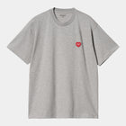 S/S Heart Patch T-Shirt grey heather