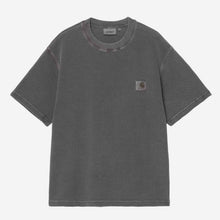 S/S Nelson Waffle T-Shirt black garment dyed