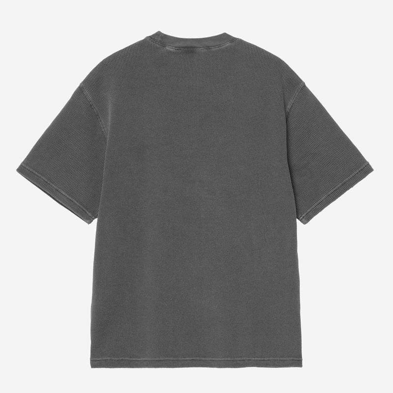 S/S Nelson Waffle T-Shirt black garment dyed