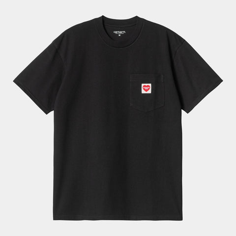 S/S Pocket Heart T-Shirt black