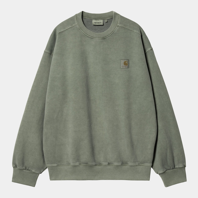 Vista Sweat smoke green garment dyed