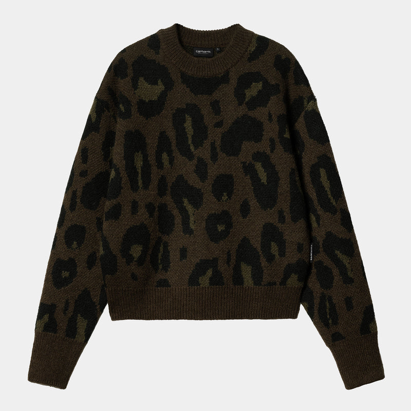 W' Merton Sweater camo leo jacquard/tamarind