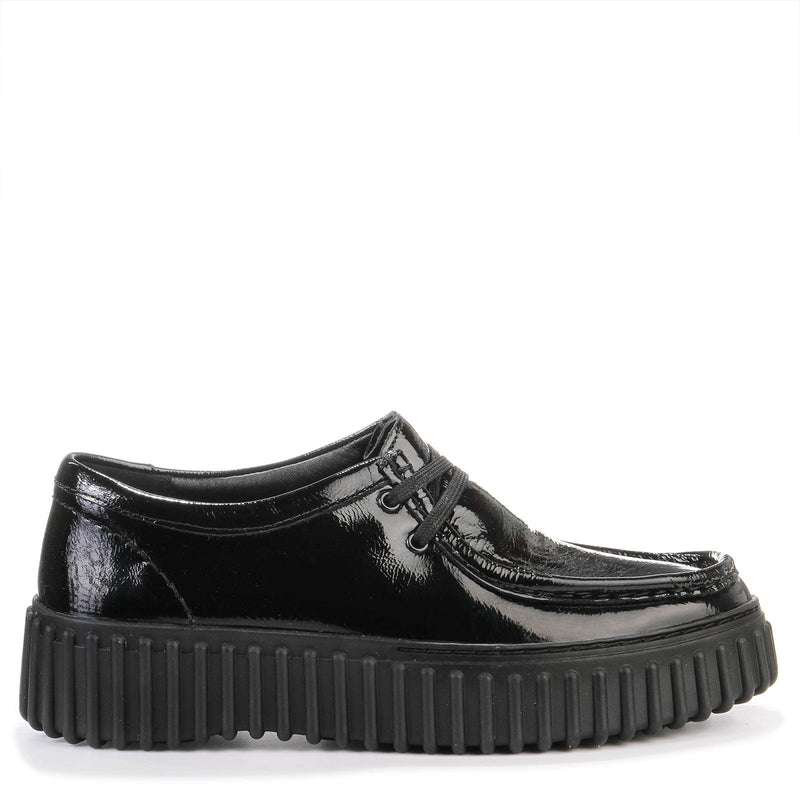 Torhill Bee black patent Clarks Originals