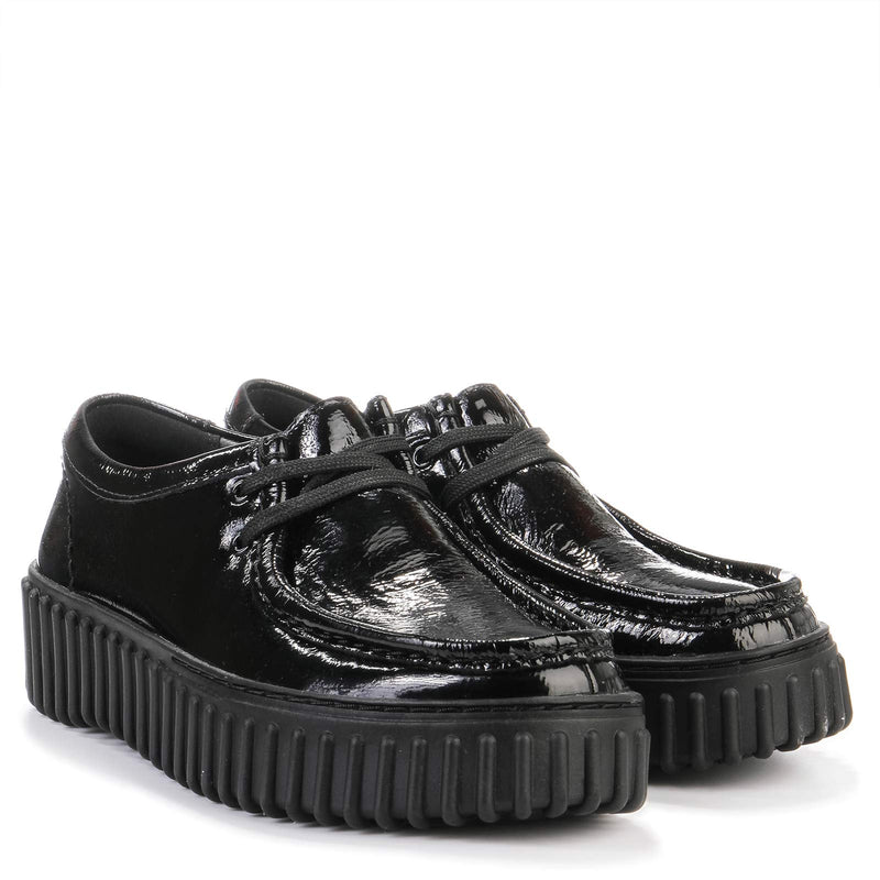 Torhill Bee black patent Clarks Originals