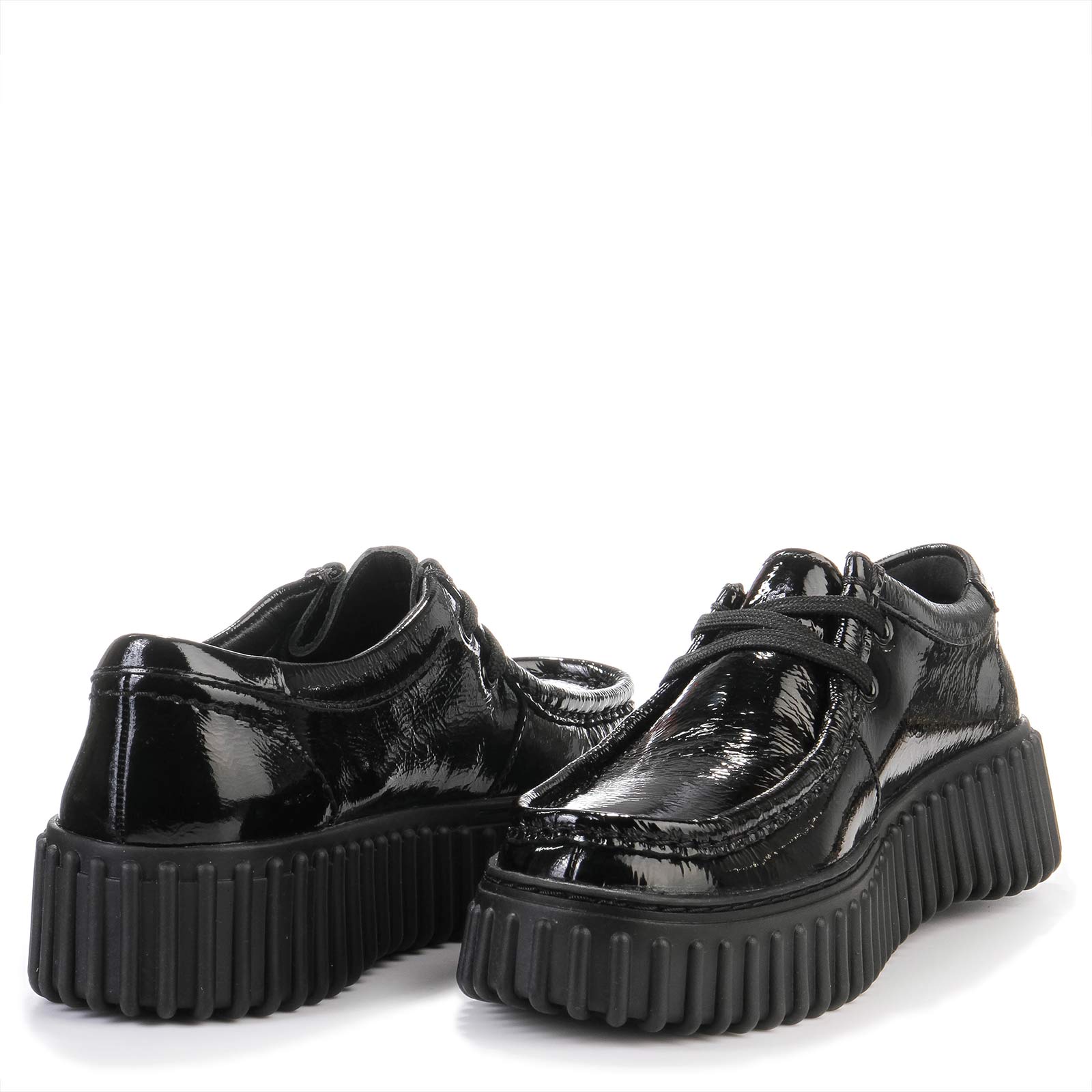 Torhill Bee black patent Clarks Originals