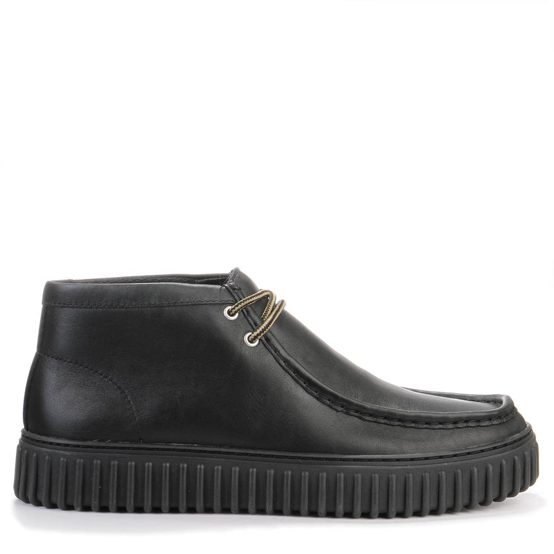 Torhill Hi black leather Clarks Originals