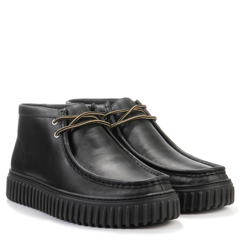 Torhill Hi black leather Clarks Originals