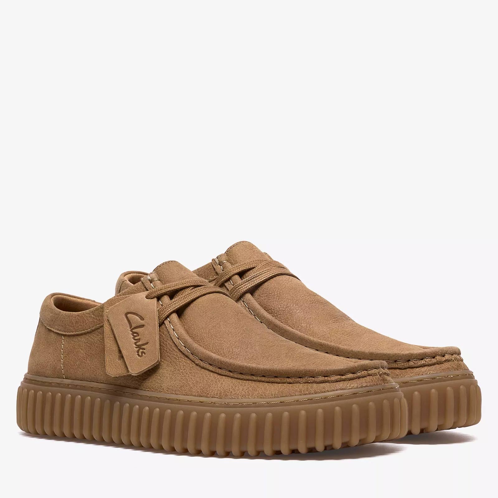 Torhill Lo Leather dark sand Clarks Originals