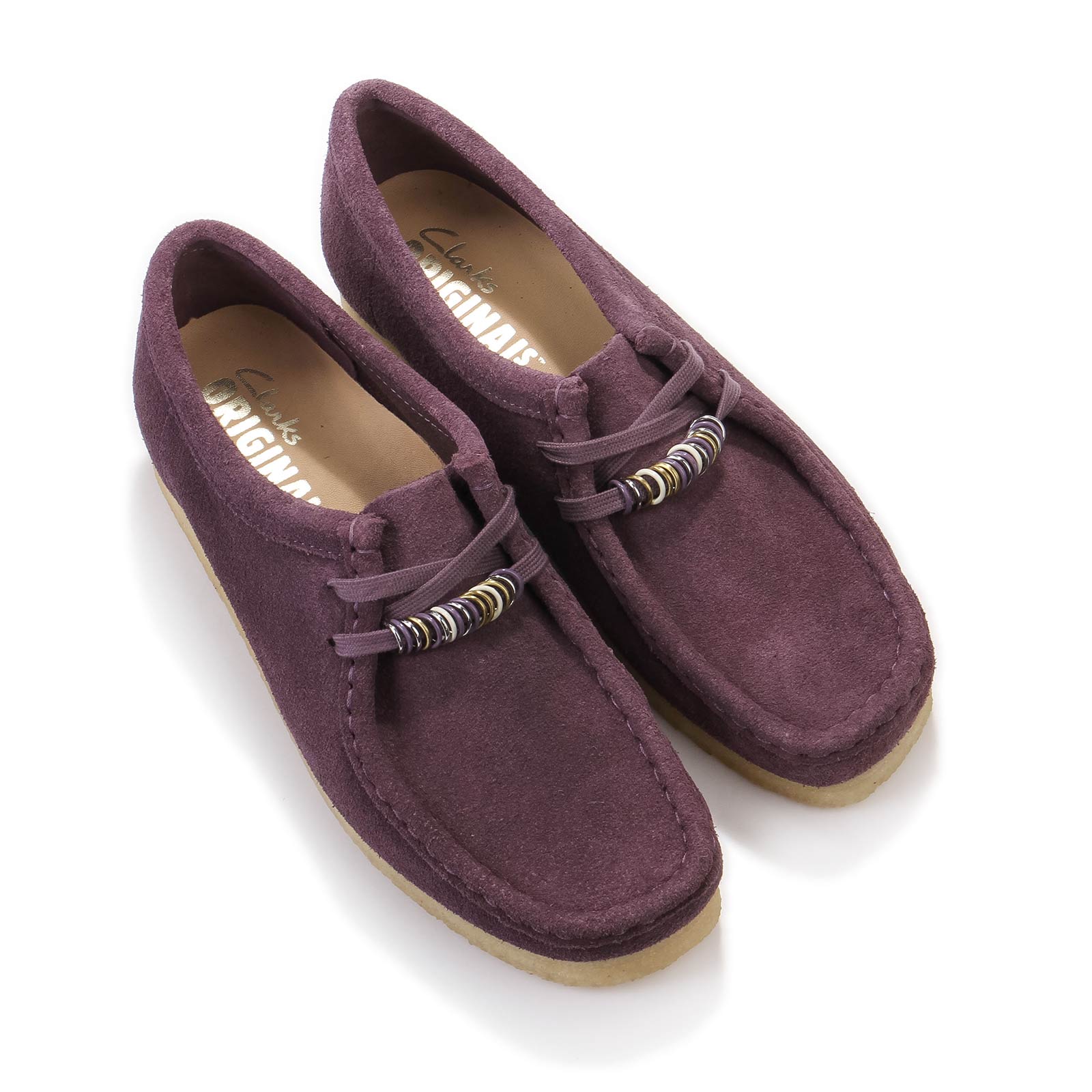 Wallabee W Suede plum Clarks Originals