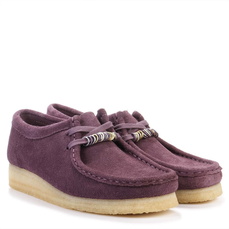 Wallabee W Suede plum Clarks Originals