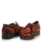 Wallabee W brown cow print Clarks Originals