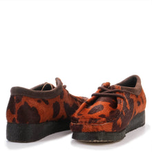Wallabee W brown cow print Clarks Originals