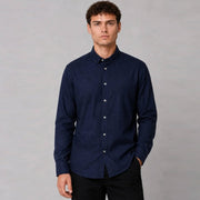 Eske Flannel Shirt navy melange