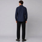 Eske Flannel Shirt navy melange