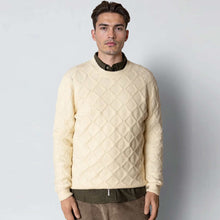 Avery Cable Knit ecru melange Clean Cut Copenhagen