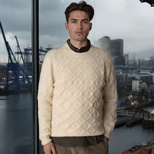 Avery Cable Knit ecru melange Clean Cut Copenhagen