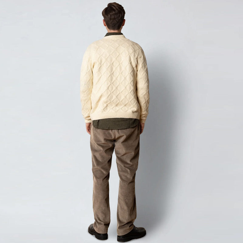 Avery Cable Knit ecru melange Clean Cut Copenhagen