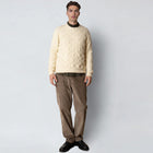 Avery Cable Knit ecru melange Clean Cut Copenhagen