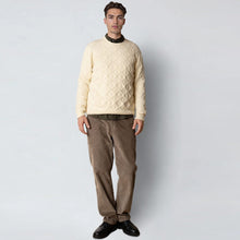 Avery Cable Knit ecru melange Clean Cut Copenhagen