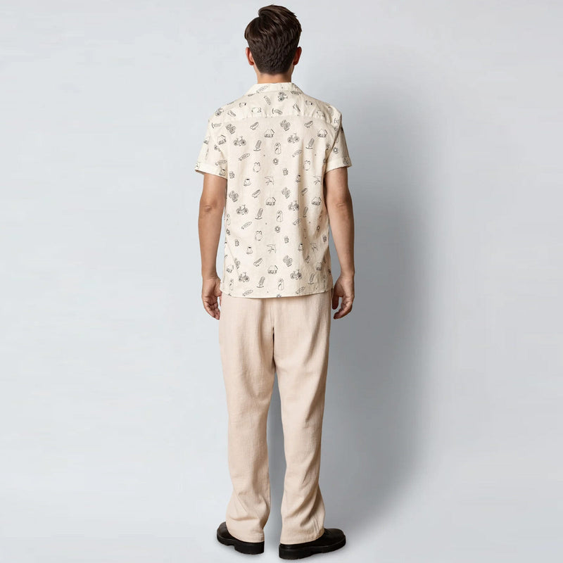 Bowling Magne S/S Shirt ecru Clean Cut Copenhagen