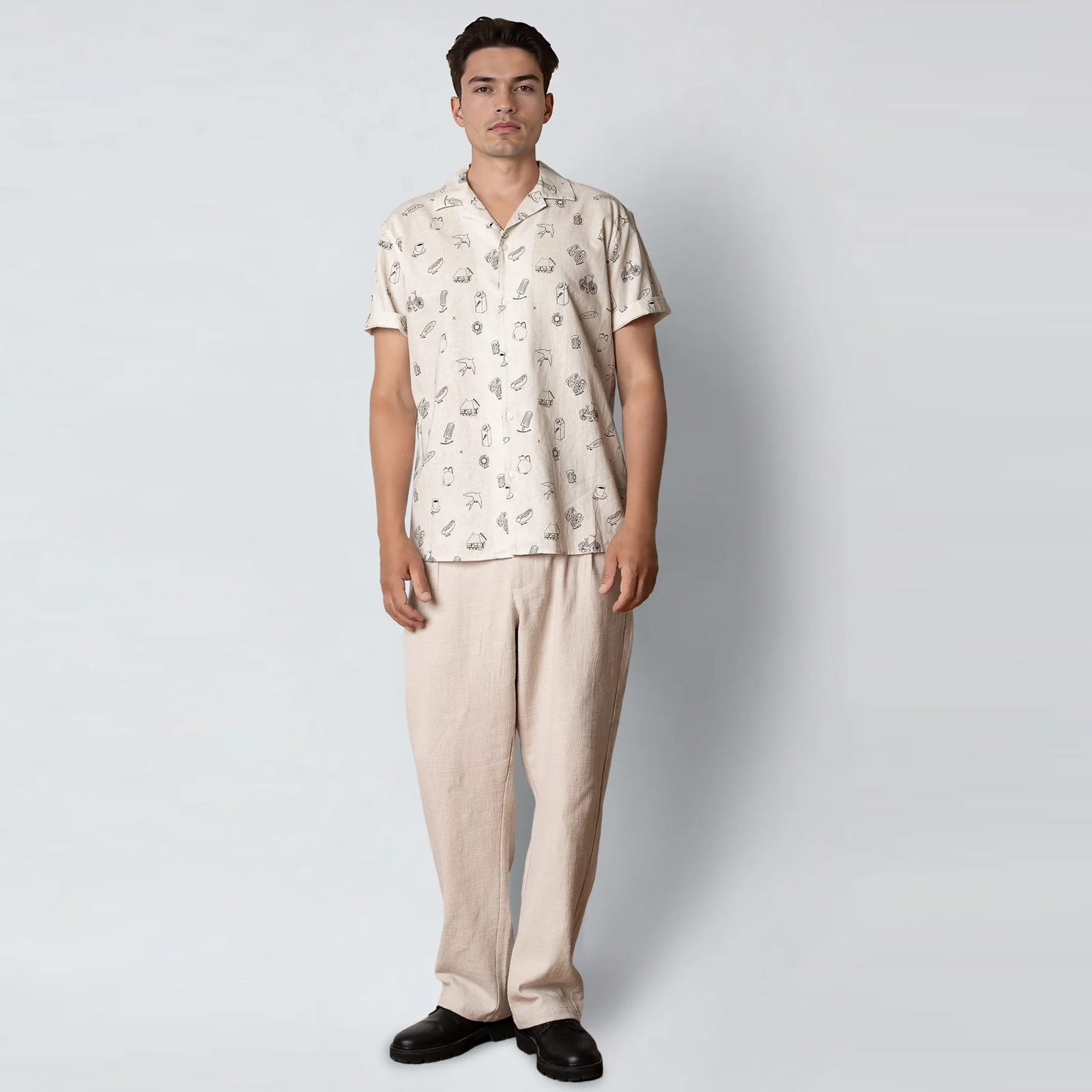 Bowling Magne S/S Shirt ecru Clean Cut Copenhagen