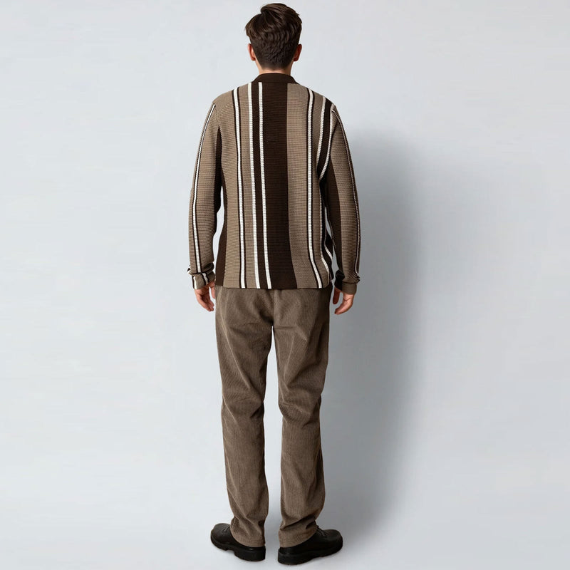 Buckley Polo Cardigan dark brown Clean Cut Copenhagen