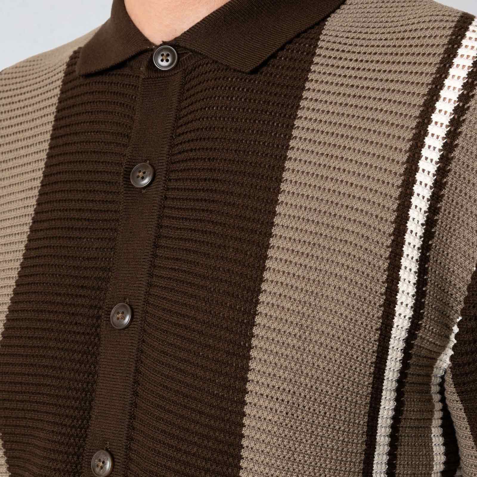 Buckley Polo Cardigan dark brown Clean Cut Copenhagen