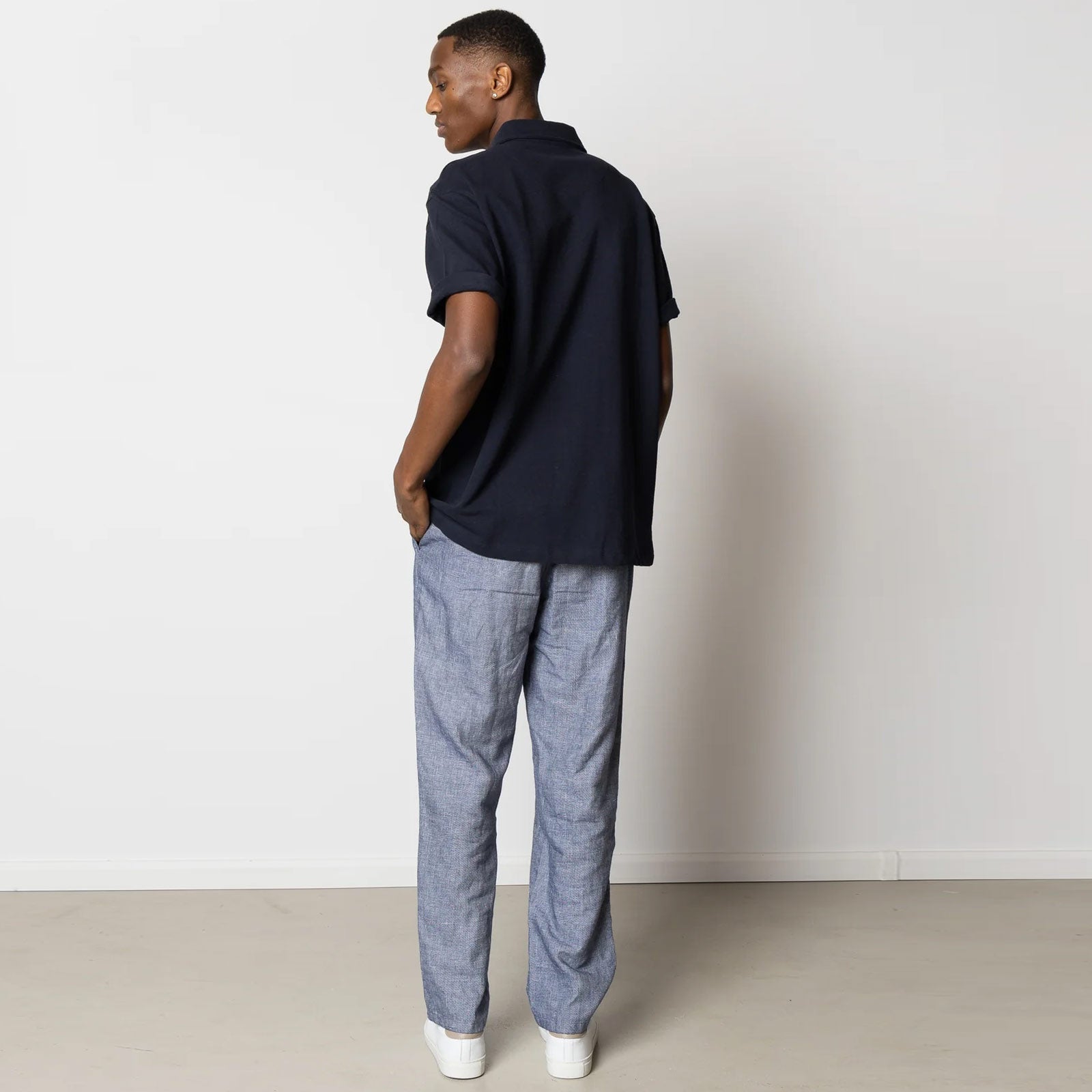 Calton Structured SS Shirt dark navy Clean Cut Copenhagen