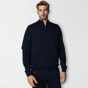 Claude Half-Zip Jumper navy melange