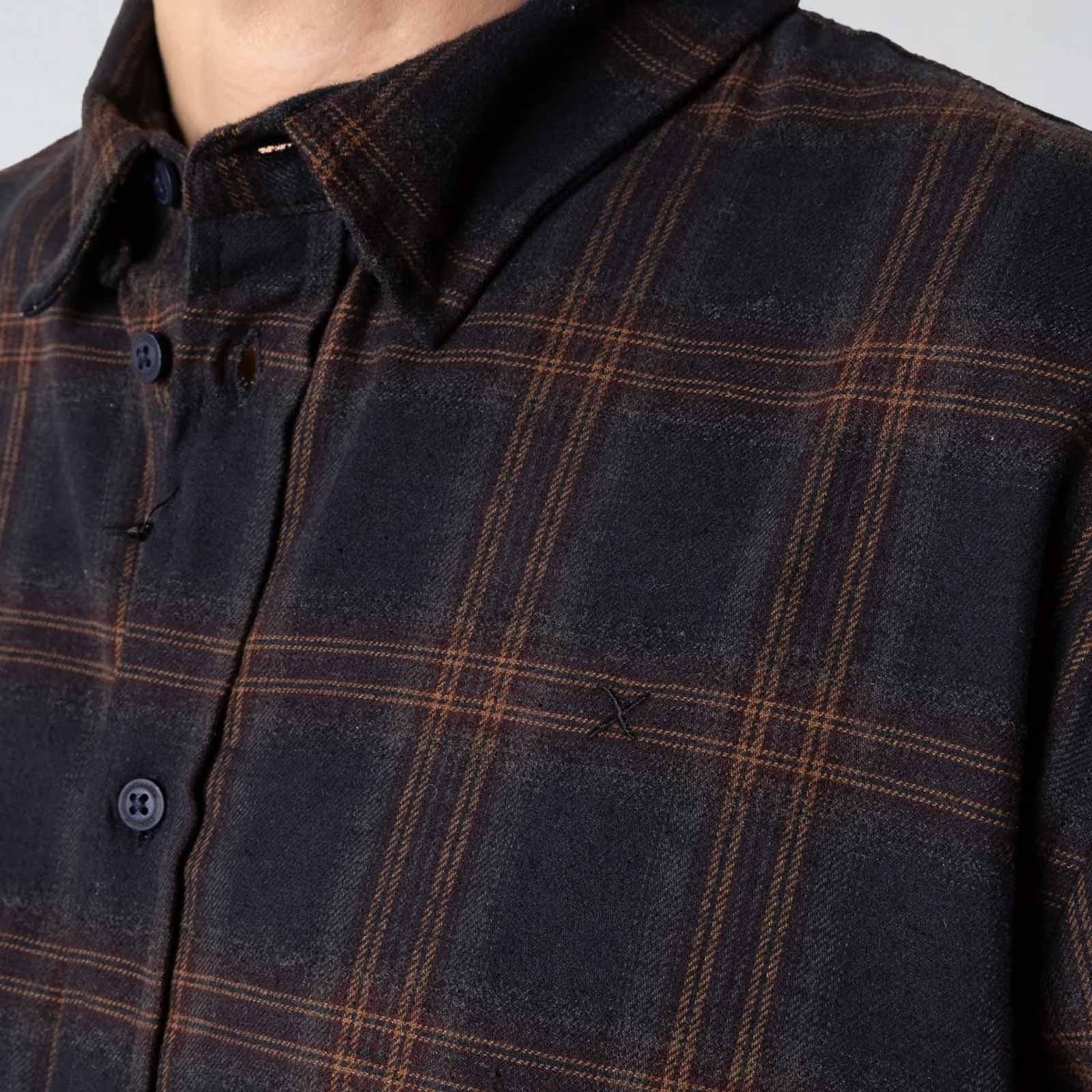 Dylan Checked Flannel Shirt dark navy Clean Cut Copenhagen