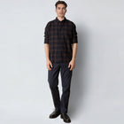 Dylan Checked Flannel Shirt dark navy Clean Cut Copenhagen